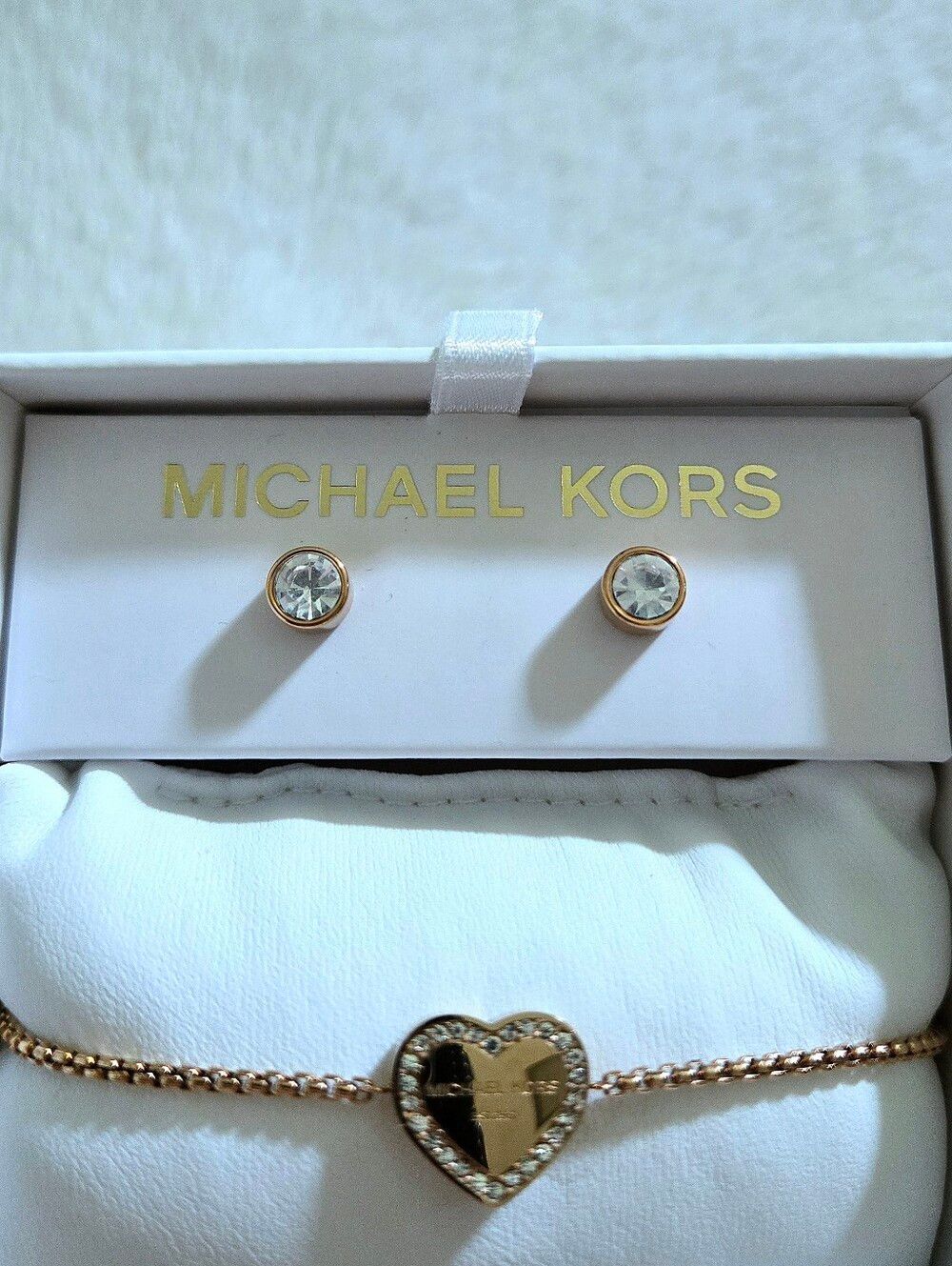 ✨️HP✨️ Michael Kors Rose🌹 Gold💛 Heritage Heart Set - NIB - Picture 5 of 16